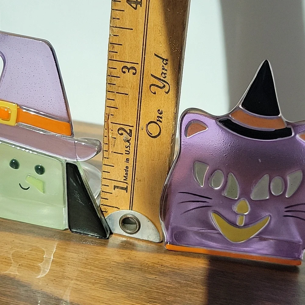PARTYLITE P9700 Witch & Cat Tealight Pair